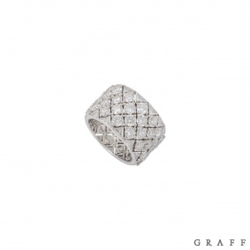 Graff White Gold Diamond Snowfall Ring